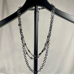 Women’s Silver Multi-Layer Necklace